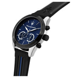 Maserati Traguardo Chronograph Blue Dial Black Silicone Strap Watch For Men - R8871612044 Buy Now By Maserati