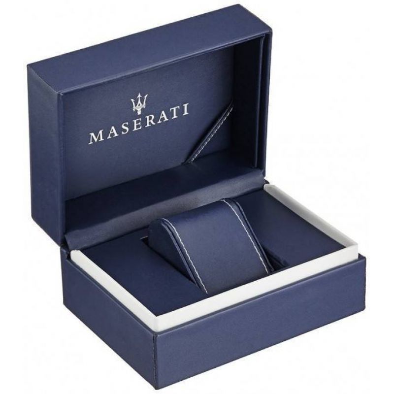 Maserati Triconic Chronograph White Dial Blue Leather Strap Watch For Men - R8871639001 Buy Now By Maserati