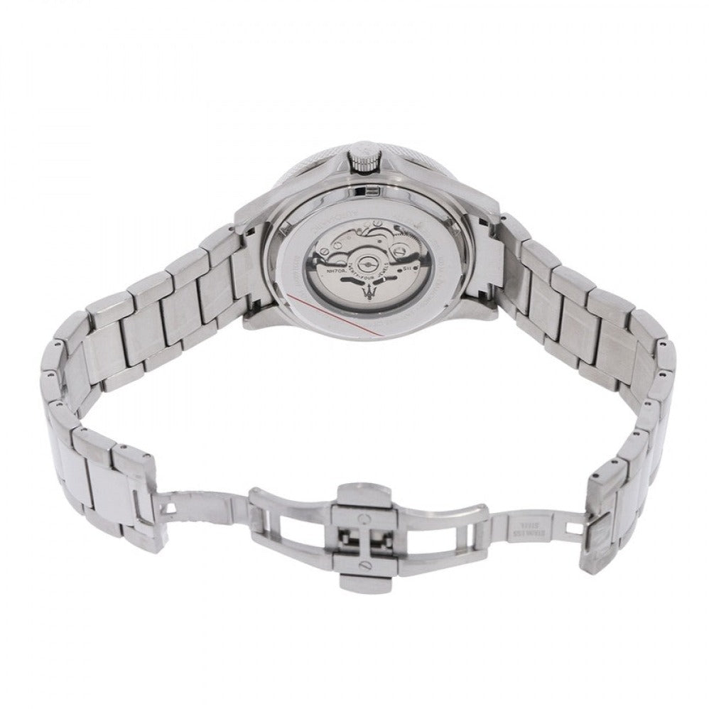 Maserati SFIDA Automatic Skeleton Blue Dial Silver Steel Strap Watch For Men - R8823140007 Buy Now By Maserati