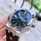 Maurice Lacroix Aikon Date Automatic Black Dial Black Leather Strap Watch For Men - AI6008-SS001-330-1 Buy Now By Maurice Lacroix