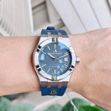 Maurice Lacroix Aikon Automatic Blue Dial Blue Rubber Strap Watch for Men - AI11808-SS000B-430-4 Buy Now By Maurice Lacroix