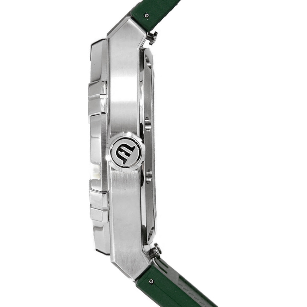 Maurice Lacroix Aikon Chronograph Green Dial Green Rubber Strap Watch for Men - AI1018-SS000-630-5 Buy Now By Maurice Lacroix