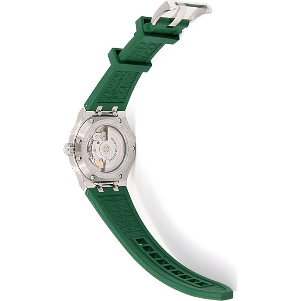 Maurice Lacroix Aikon Chronograph Green Dial Green Rubber Strap Watch for Men - AI1018-SS000-630-5 Buy Now By Maurice Lacroix
