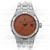 Maurice Lacroix Aikon Limited Edition Automatic Date Orange Dial Silver Steel Strap Watch For Men - AI6008-SS00F-530-1 Buy Now By Maurice Lacroix