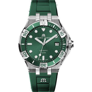 Maurice Lacroix Aikon Venturer Green Dial Green Rubber Strap Watch for Men - AI6057-SSL50-630-5 Buy Now By Maurice Lacroix