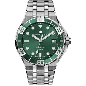 Maurice Lacroix Aikon Venturer Green Dial Silver Steel Strap Watch for Men - AI6057-SSL52-630-1 Buy Now By Maurice Lacroix