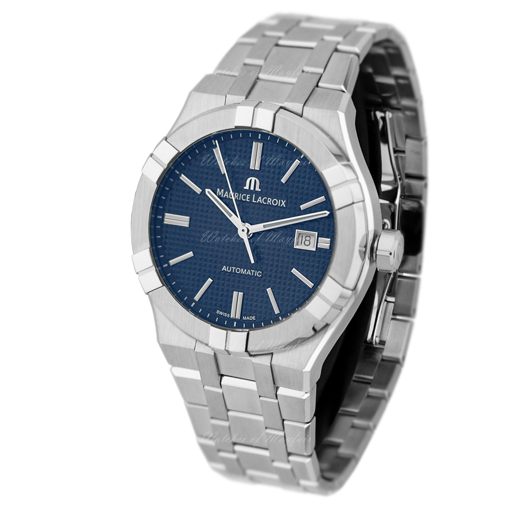 Maurice Lacroix Aikon Automatic Blue Dial Silver Steel Strap Watch For Men - AI6008-SS002-430-1 Buy Now By Maurice Lacroix