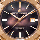 Maurice Lacroix Aikon Automatic Brown Dial Brown Leather Strap Watch For Men - AI6008-BRZ01-730-3 Buy Now By Maurice Lacroix