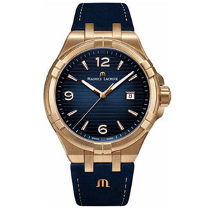 Maurice Lacroix Aikon Limited Edition Blue Dial Blue Leather Strap Watch For Men - AI6008-BRZ01-420-1 Buy Now By Maurice Lacroix