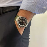 Maurice Lacroix Aikon Chronograph Black Dial Green Leather Strap Watch for Men - AI1018-PVB21-330-1 Buy Now By Maurice Lacroix