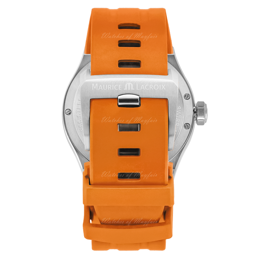 Maurice Lacroix Aikon Limited Edition Automatic Date Orange Dial Silver Steel Strap Watch For Men - AI6008-SS00F-530-1 Buy Now By Maurice Lacroix