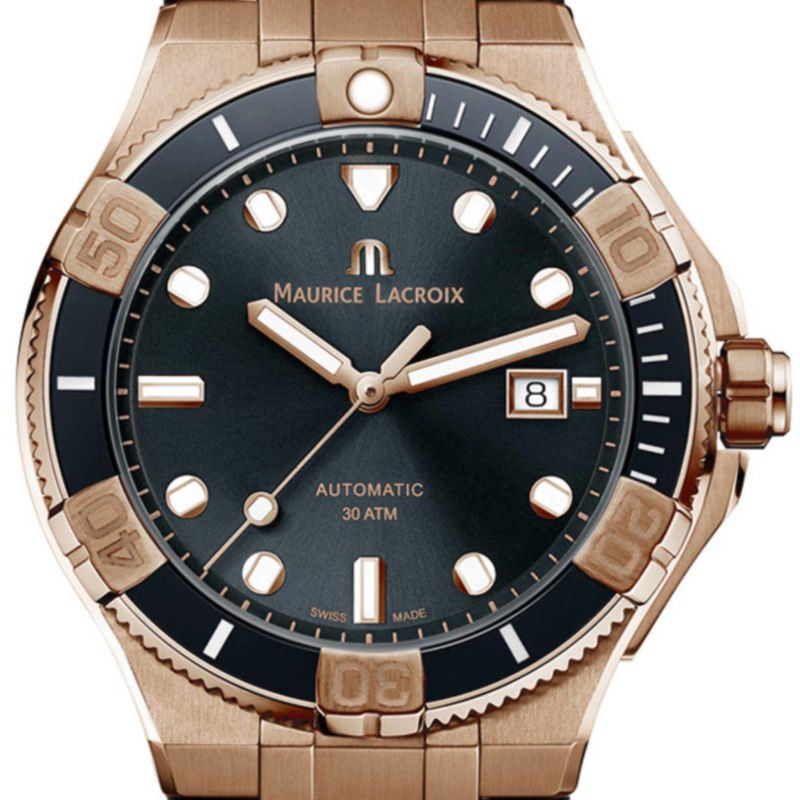 Maurice Lacroix Aikon Venturer Black Dial Black Rubber Strap Watch For Men - AI6058-BRZ0B-330-2 Buy Now By Maurice Lacroix