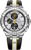 Maurice Lacroix Aikon Chronograph King of the Court Limited Edition Silver Dial Grey Rubber Strap Watch for Men - AI1018-TT030-130-K Buy Now By Maurice Lacroix