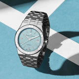 Maurice Lacroix Aikon Automatic Sky Blue Dial Silver Steel Strap Watch For Men - AI6008-SS00F-431-C Buy Now By Maurice Lacroix