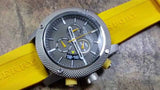 Burberry Sport Chronograph Grey Dial Yellow Rubber Strap Watch for Men - BU7712 Buy Now By Burberry