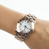Marc Jacobs Amy White Dial Gold Steel Strap Watch for Women - MBM3056 Buy Now By Marc Jacobs
