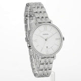 Fossil Jacqueline White Dial Silver Steel Strap Watch for Women - ES3545 Buy Now By Fossil