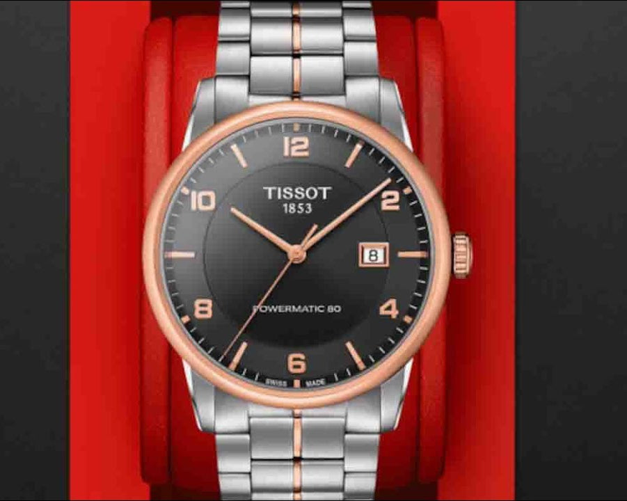 Tissot T Classic Luxury Powermatic 80 Black Dial Silver Steel Strap Watch For Men - T086.407.22.067.00 Buy Now By Tissot