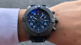 Breitling Super Avenger Chronograph 48 Night Mission Blue Dial Blue Leather Strap Watch for Men - V13375101C1X2 Buy Now By Breitling
