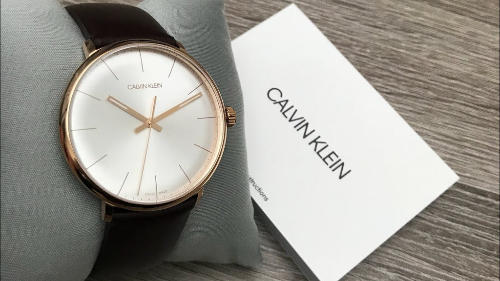 Calvin Klein High Noon Silver Dial Brown Leather Strap Watch for Men - K8M216G6 Buy Now By Calvin Klein