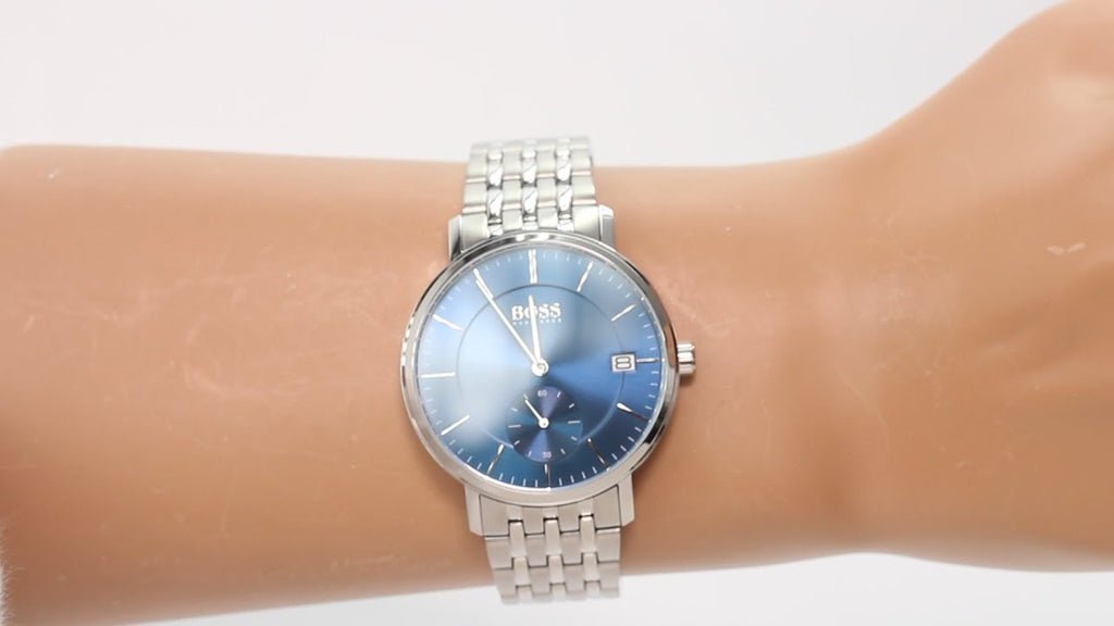 Hugo Boss Corporal Blue Dial Silver Steel Strap Watch for Men - 1513642 Buy Now By Hugo Boss