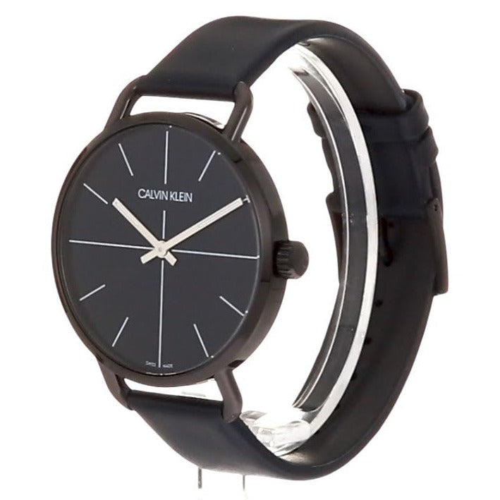 Calvin Klein Even Blue Dial Blue Leather Strap Watch for Men - K7B214VN Buy Now By Calvin Klein