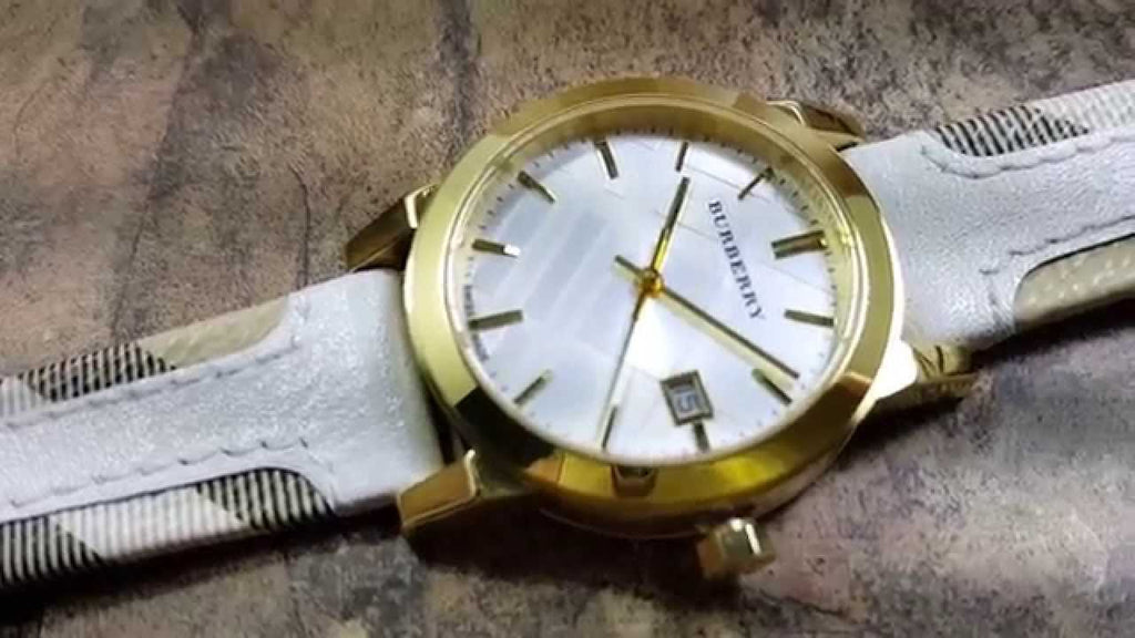 Burberry The City White Dial White Leather Strap Watch for Women - BU9110 Buy Now By Burberry