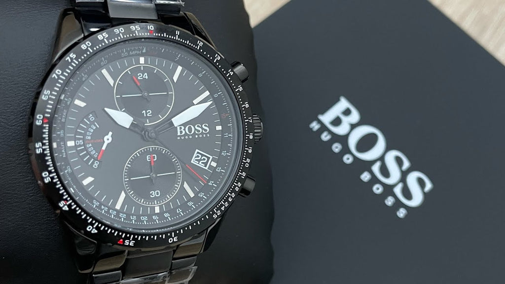 Hugo Boss Aero Black Dial Black Steel Strap Watch for Men - 1513771 Buy Now By Hugo Boss