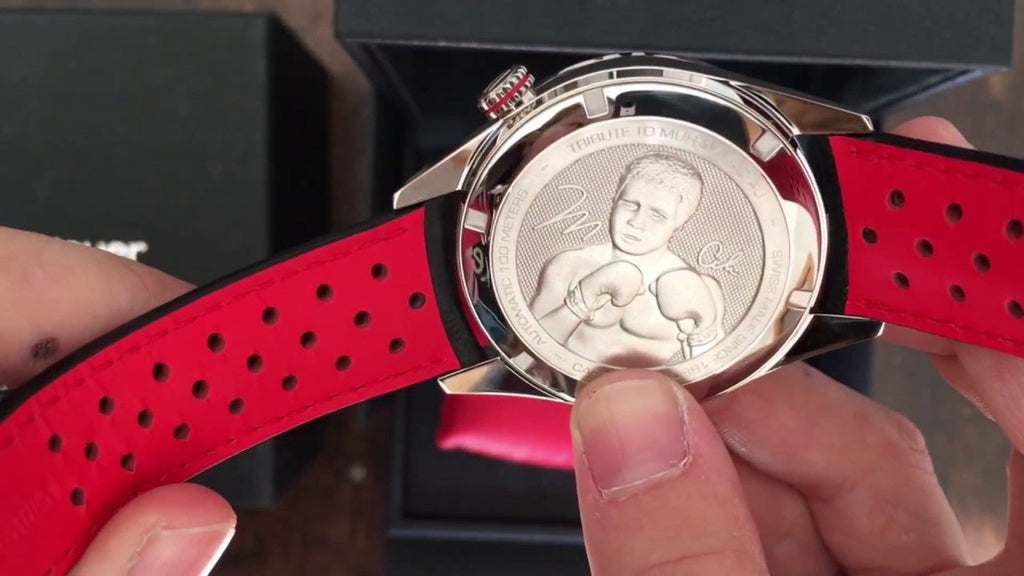 Tag Heuer Carrera Muhammad Ali Calibre 5 Black Dial Black Leather Strap Watch for Men - WAR2A11.FC6337 Buy Now By Tag Heuer