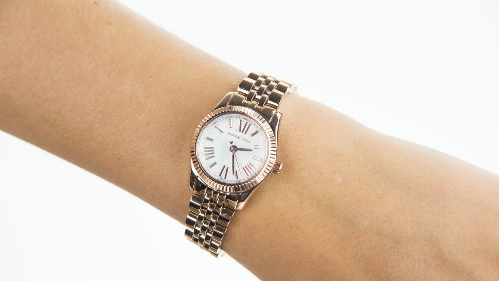 Michael Kors Lexington Quartz White Dial Rose Gold Steel Strap Watch For Women - MK3230 Buy Now By Michael Kors