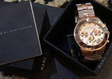 Marc Jacobs Blade Chronograph Rose Gold Dial Rose Gold Steel Strap Watch for Women - MBM3102 Buy Now By Marc Jacobs