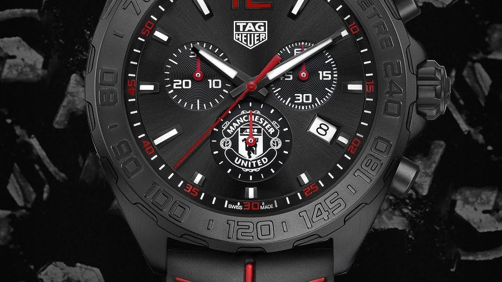 Tag Heuer Formula 1 Manchester United Limited Edition Black Dial Black & Red Rubber Strap Watch for Men - CAZ101J.FT8027 Buy Now By Tag Heuer