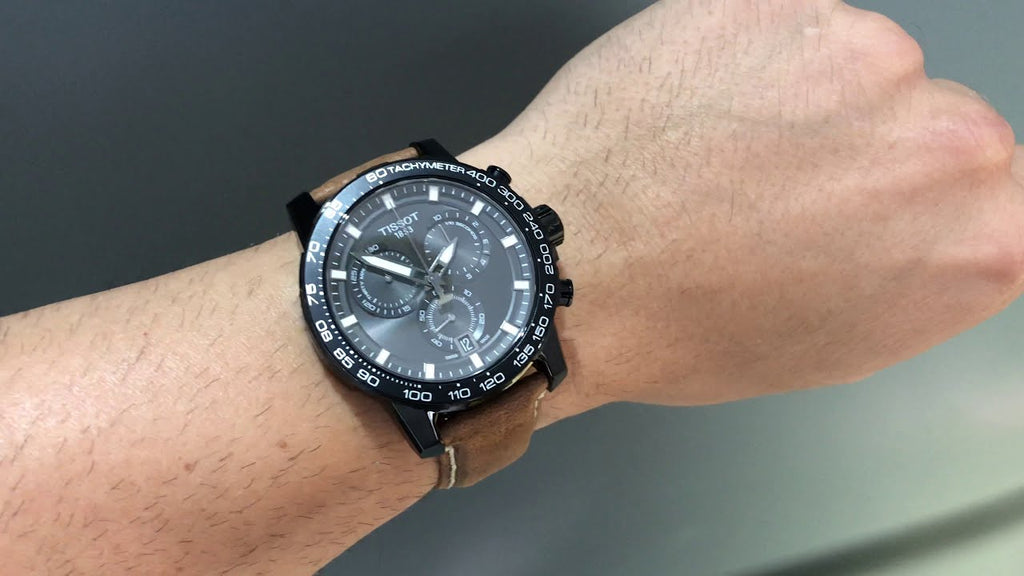 Tissot Supersport Chrono Black Dial Brown Leather Strap Watch for Men - T125.617.36.051.01 Buy Now By Tissot