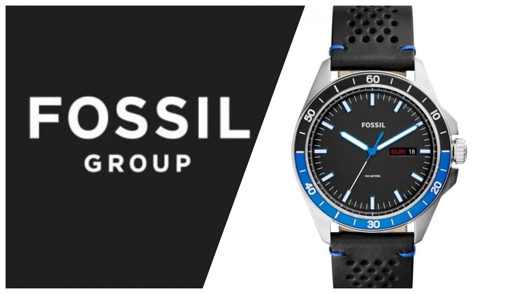 Fossil Sport 54 Day Date Black Dial Black Leather Strap Watch for Men - FS5321 Buy Now By Fossil