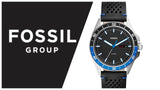 Fossil Sport 54 Day Date Black Dial Black Leather Strap Watch for Men - FS5321 Buy Now By Fossil