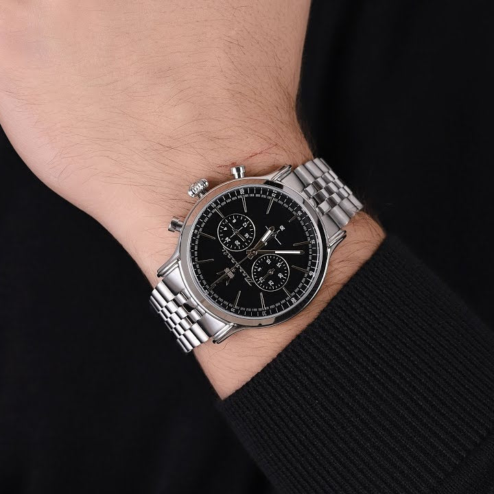 Maserati Epoca Chronograph Black Dial Silver Steel Strap Watch For Men - R8873618017 Buy Now By Maserati