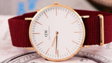Daniel Wellington Classic Roselyn White Dial Maroon Nylon Strap Watch For Women - DW00100267 Buy Now By Daniel Wellington