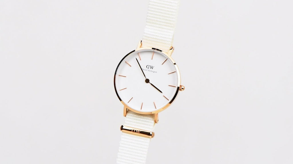 Daniel Wellington Classic Petite Dover White Dial White Nylon Strap Watch For Women - DW00100311 Buy Now By Daniel Wellington