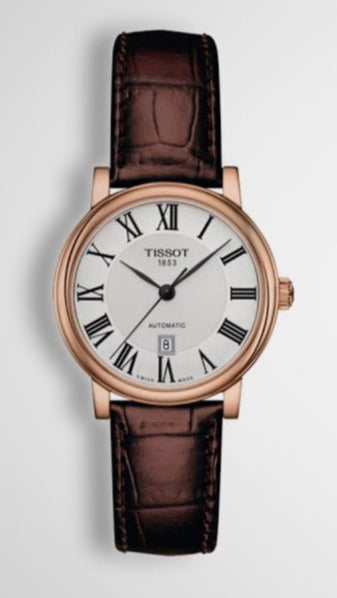 Tissot T Classic Carson Premium White Dial Brown Leather Strap Watch for Women - T122.207.36.033.00 Buy Now By Tissot