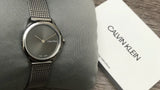 Calvin Klein Minimal Grey Dial Silver Mesh Bracelet Watch for Women - K3M231Y3 Buy Now By Calvin Klein
