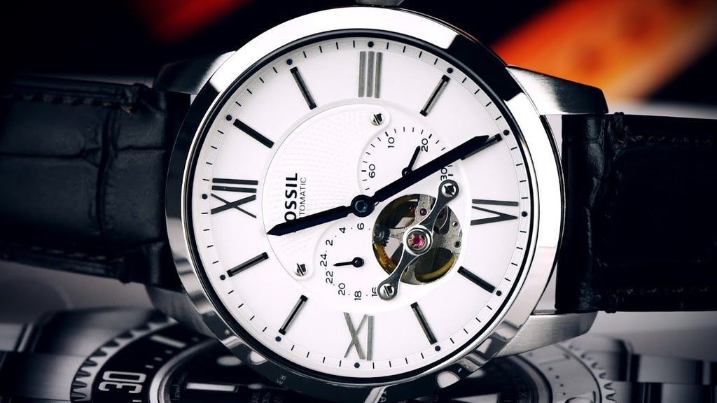 Fossil Townsman Automatic Chronograph White Dial Blue Leather Strap Watch for Men - ME3167 Buy Now By Fossil