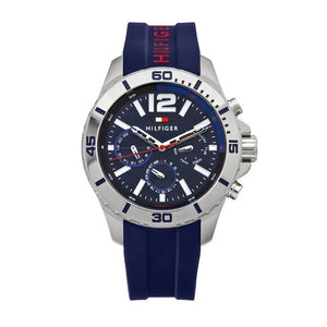 Tommy Hilfiger Nolan Chronograph Blue Dial Blue Rubber Strap Watch for Men - 1791142 Buy Now By Tommy Hilfiger