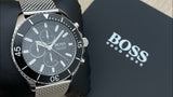 Hugo Boss Ocean Edition Black Dial Silver Mesh Bracelet Watch for Men - 1513701 Buy Now By Hugo Boss