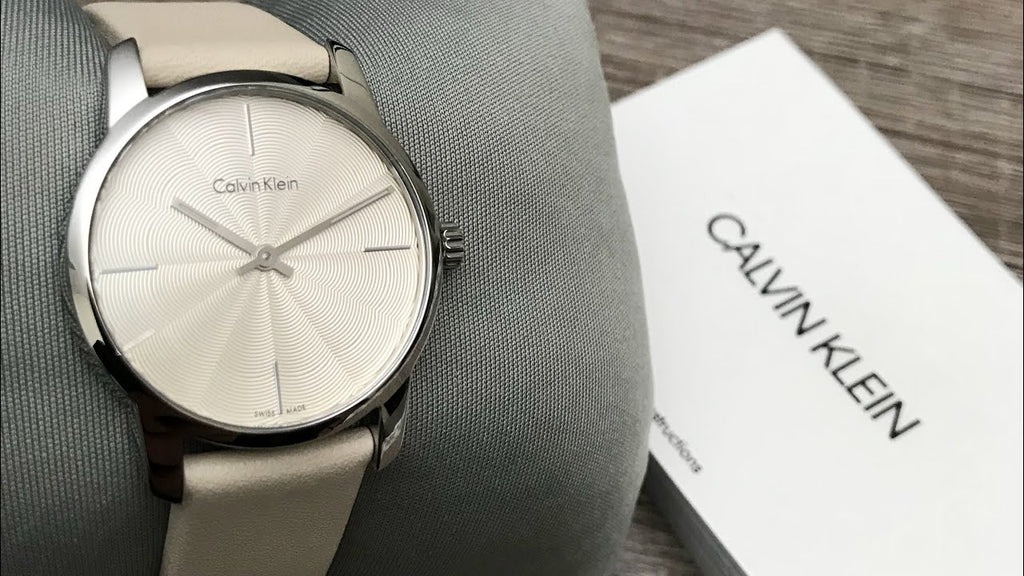 Calvin Klein City White Dial White Leather Strap Watch for Women - K2G231XH Buy Now By Calvin Klein