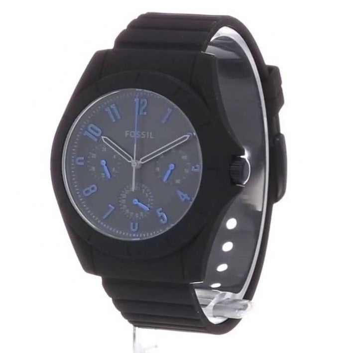 Fossil Popstastic Sport Black Dial Black Rubber Strap Watch for Men - FS5222 Buy Now By Fossil