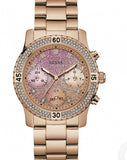 Guess Confetti Pink Dial Rose Gold Steel Strap Watch For Women - W0774L3 Buy Now By Guess