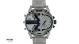 Diesel Mr. Daddy Chronograph Silver Dial Silver Steel Strap Watch For Men - DZ7421 Buy Now By Diesel