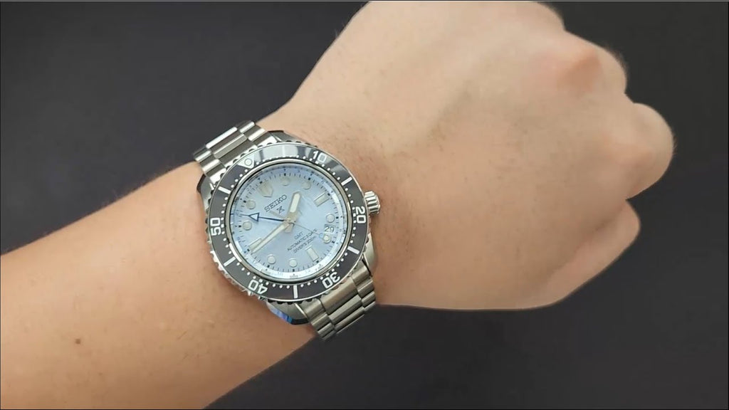 Seiko Prospex Limited Edition Automatic GMT Glacier Blue Dial Silver Steel Strap Watch For Men - SPB385J1 Buy Now By Seiko
