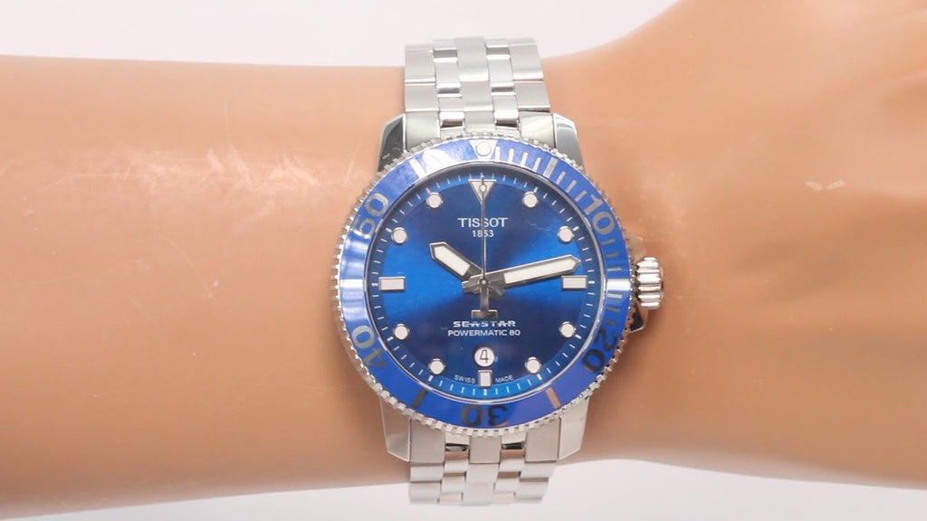 Tissot Seastar 1000 Powermatic 80 Blue Dial Silver Steel Strap Watch For Men - T120.407.11.041.00 Buy Now By Tissot