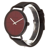 Calvin Klein Even Maroon Dial Black Leather Strap Watch for Men - K7B214CP Buy Now By Calvin Klein
